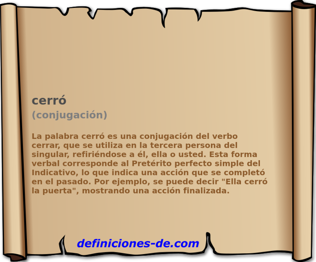 cerró (conjugación)