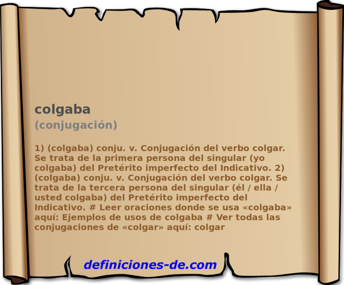 colgaba (conjugacin)
