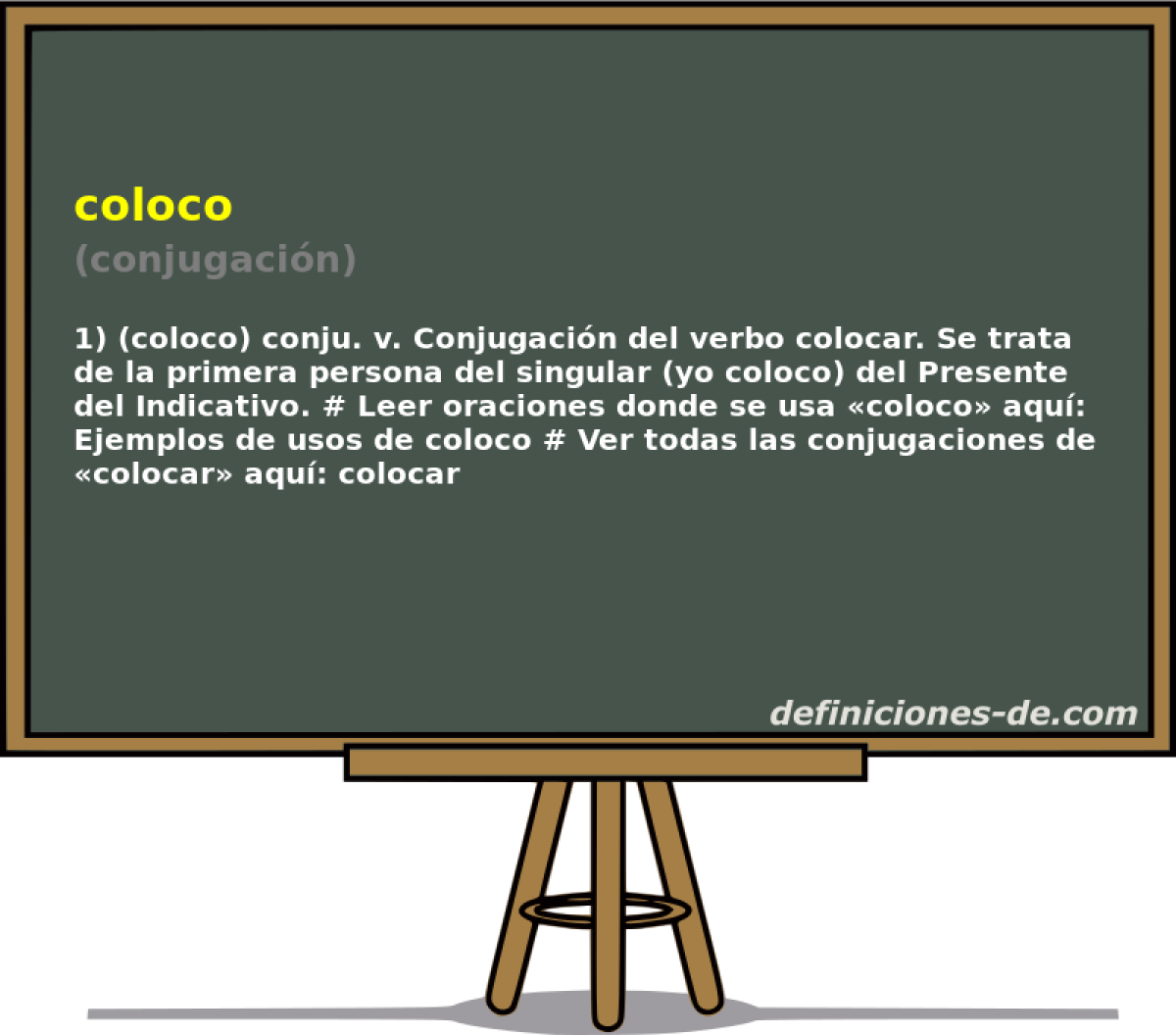 coloco (conjugacin)