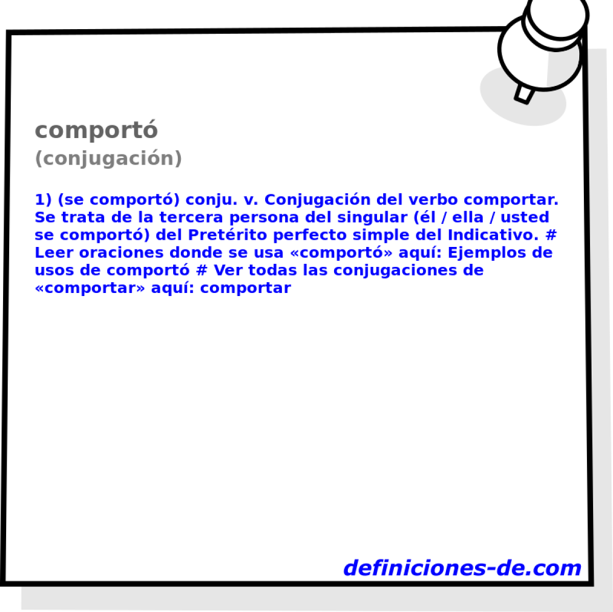 comport (conjugacin)