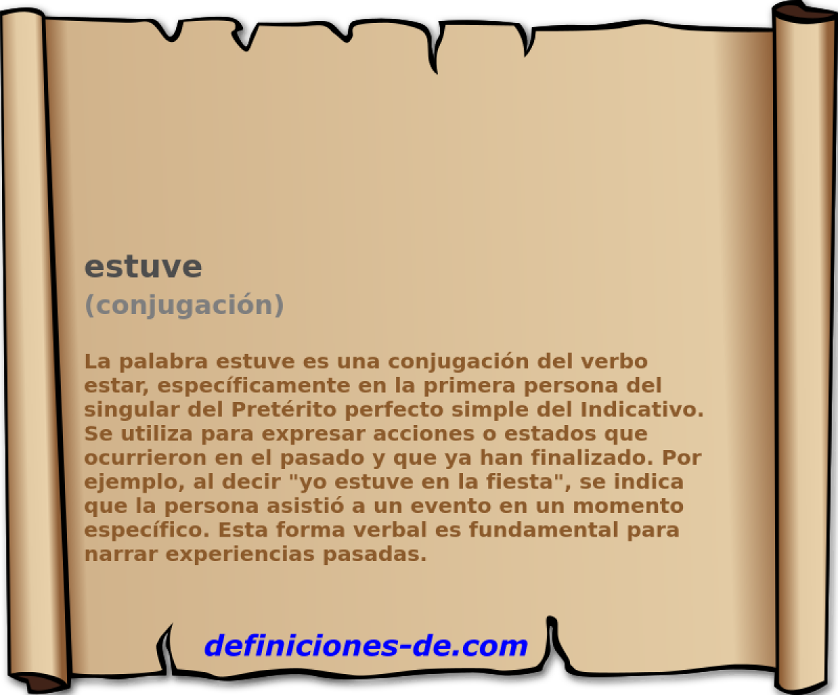 estuve (conjugaci�n)