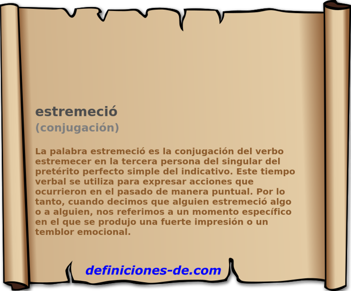 estremeció (conjugación)