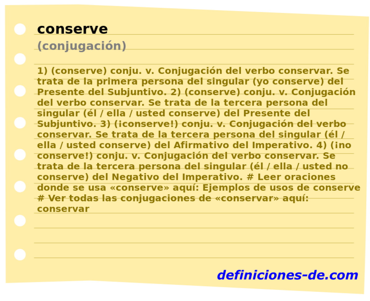 conserve (conjugacin)