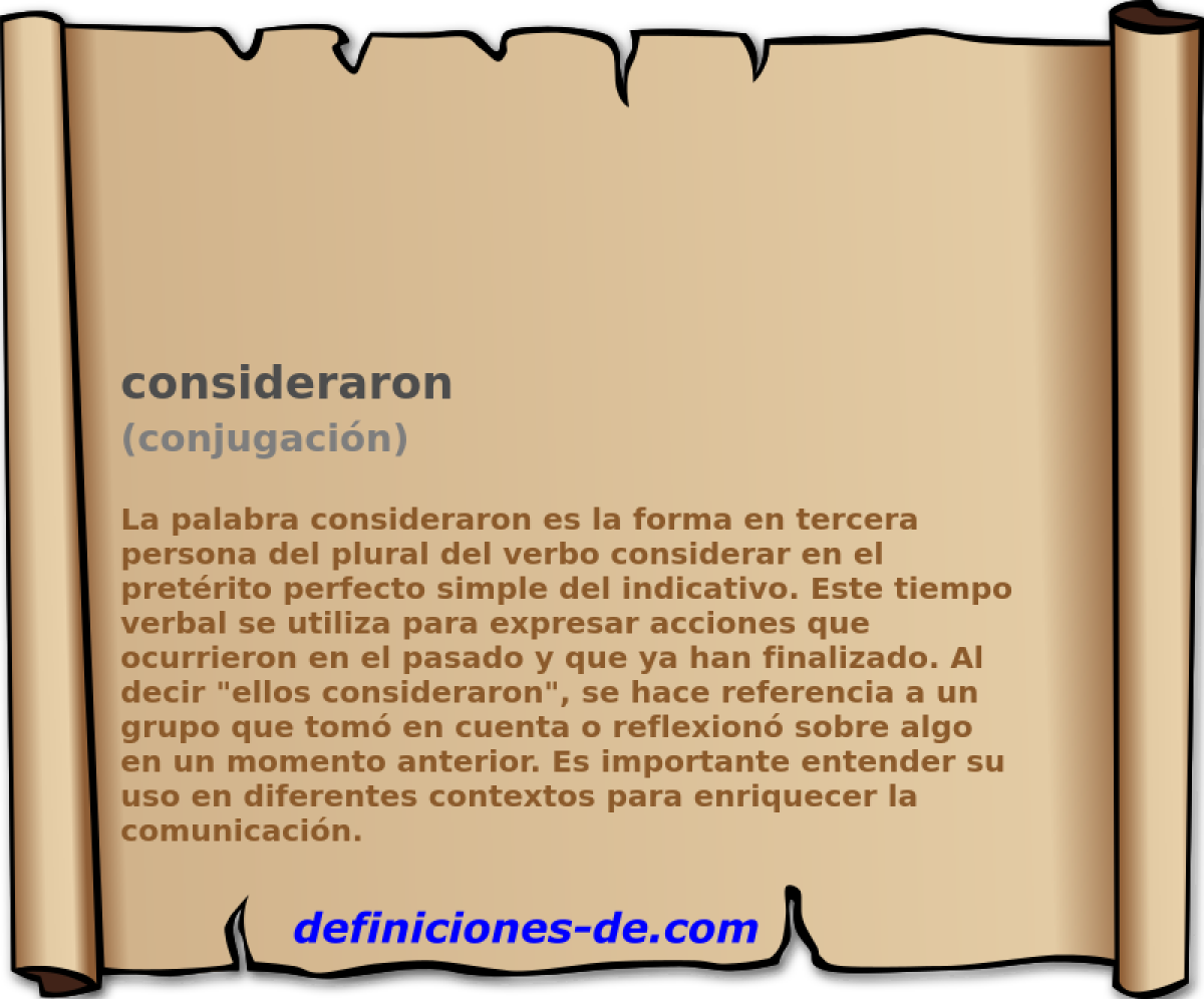 consideraron (conjugaci�n)