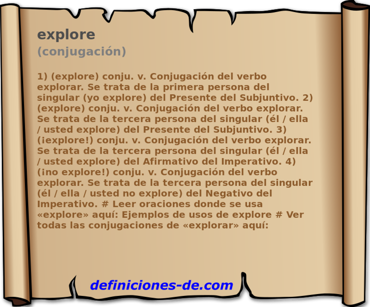 explore (conjugacin)