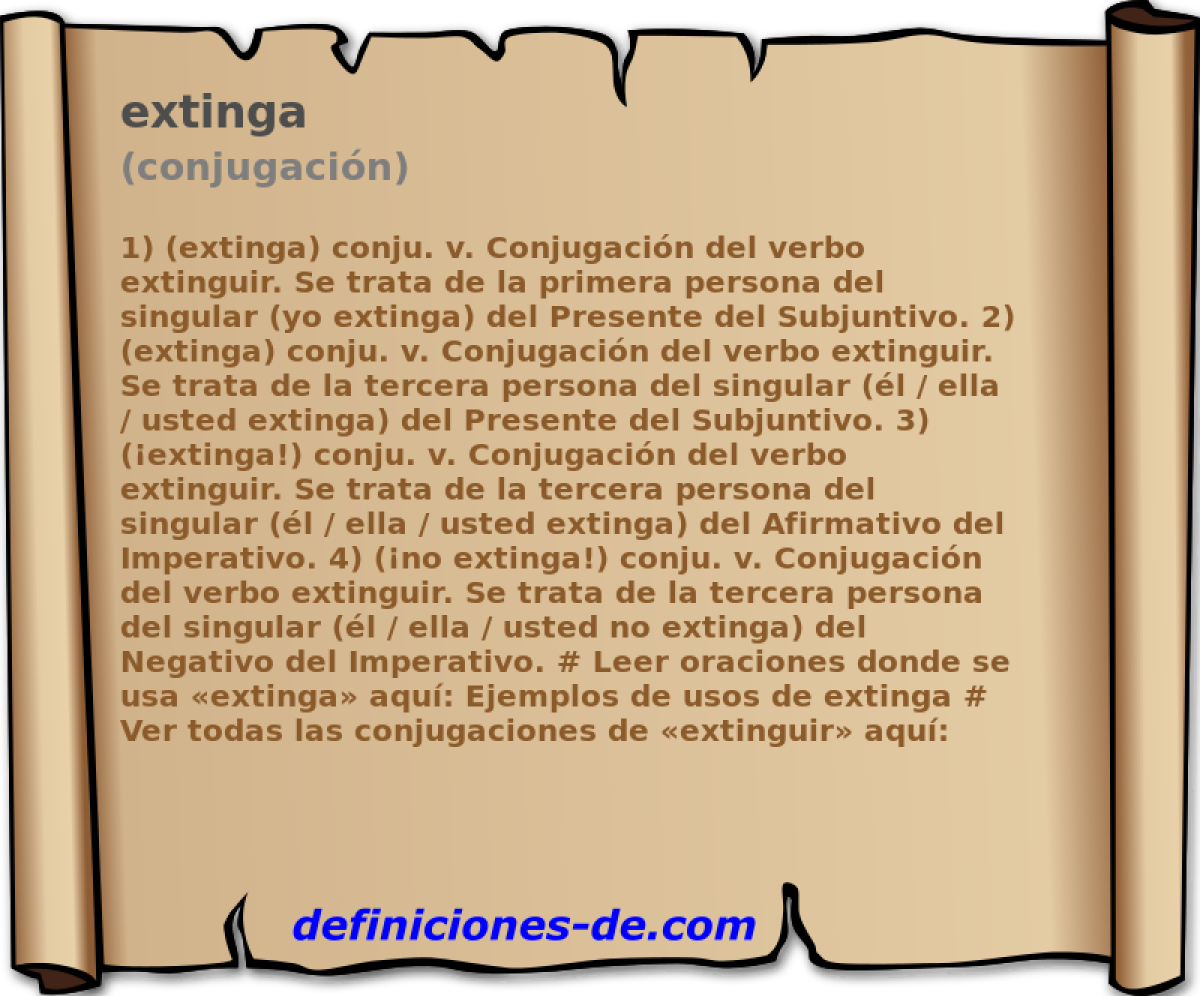 extinga (conjugacin)
