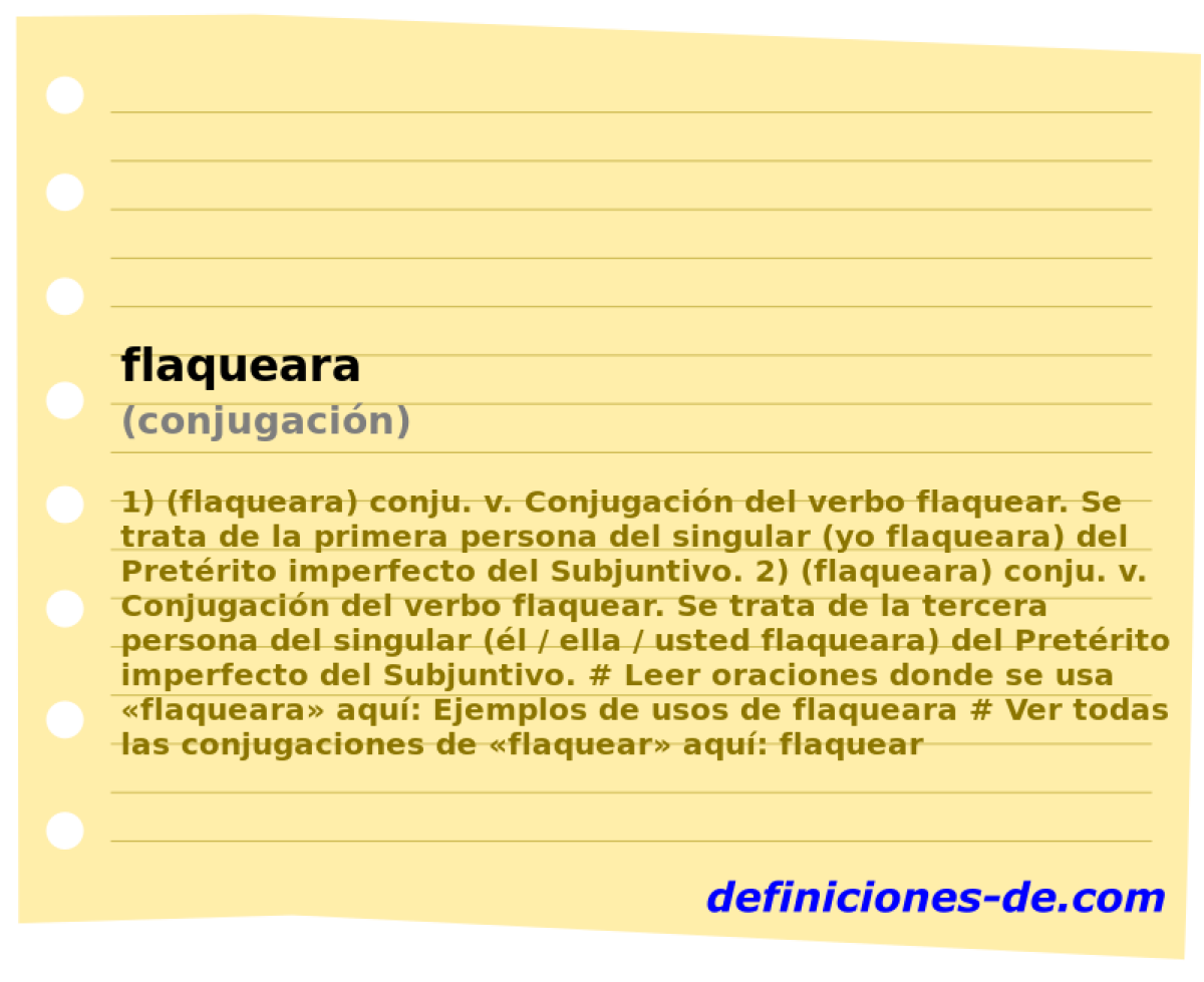 flaqueara (conjugacin)