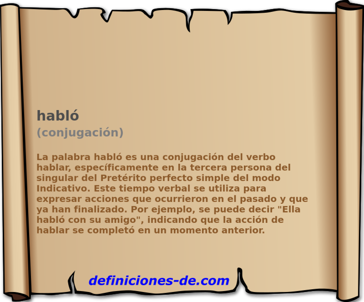 Habló (conjugación) | Significado de habló