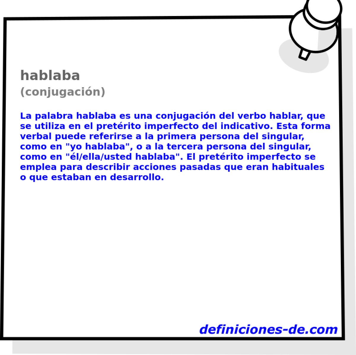 hablaba (conjugacin)