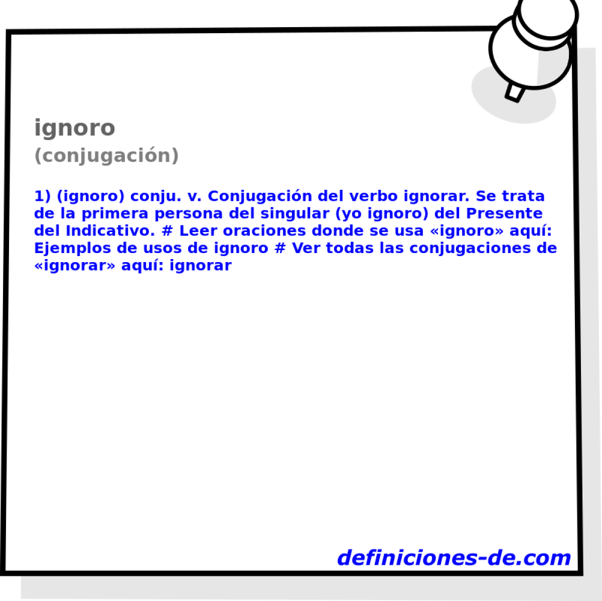 ignoro (conjugacin)