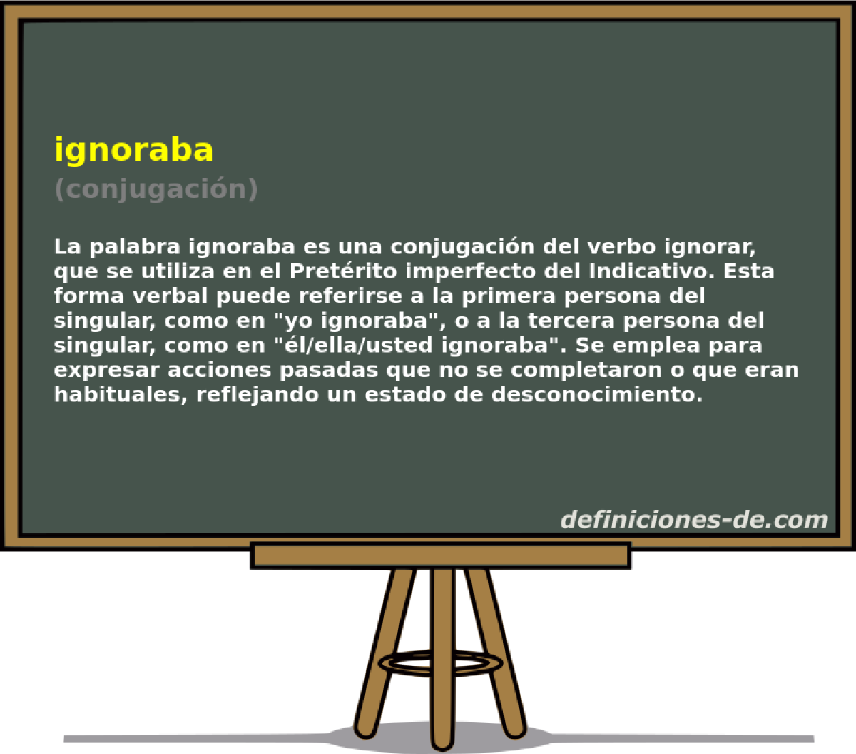 ignoraba (conjugacin)