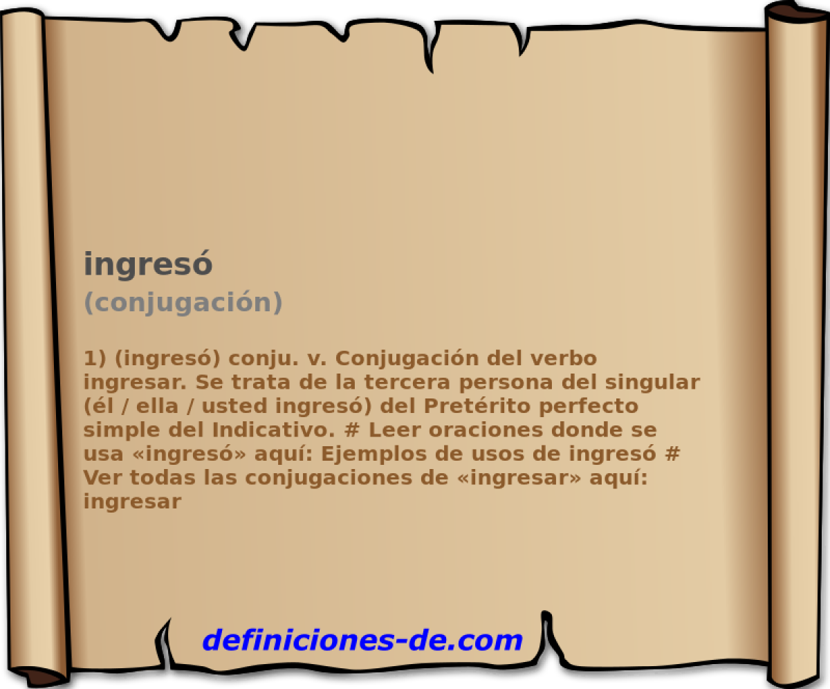 ingres (conjugacin)