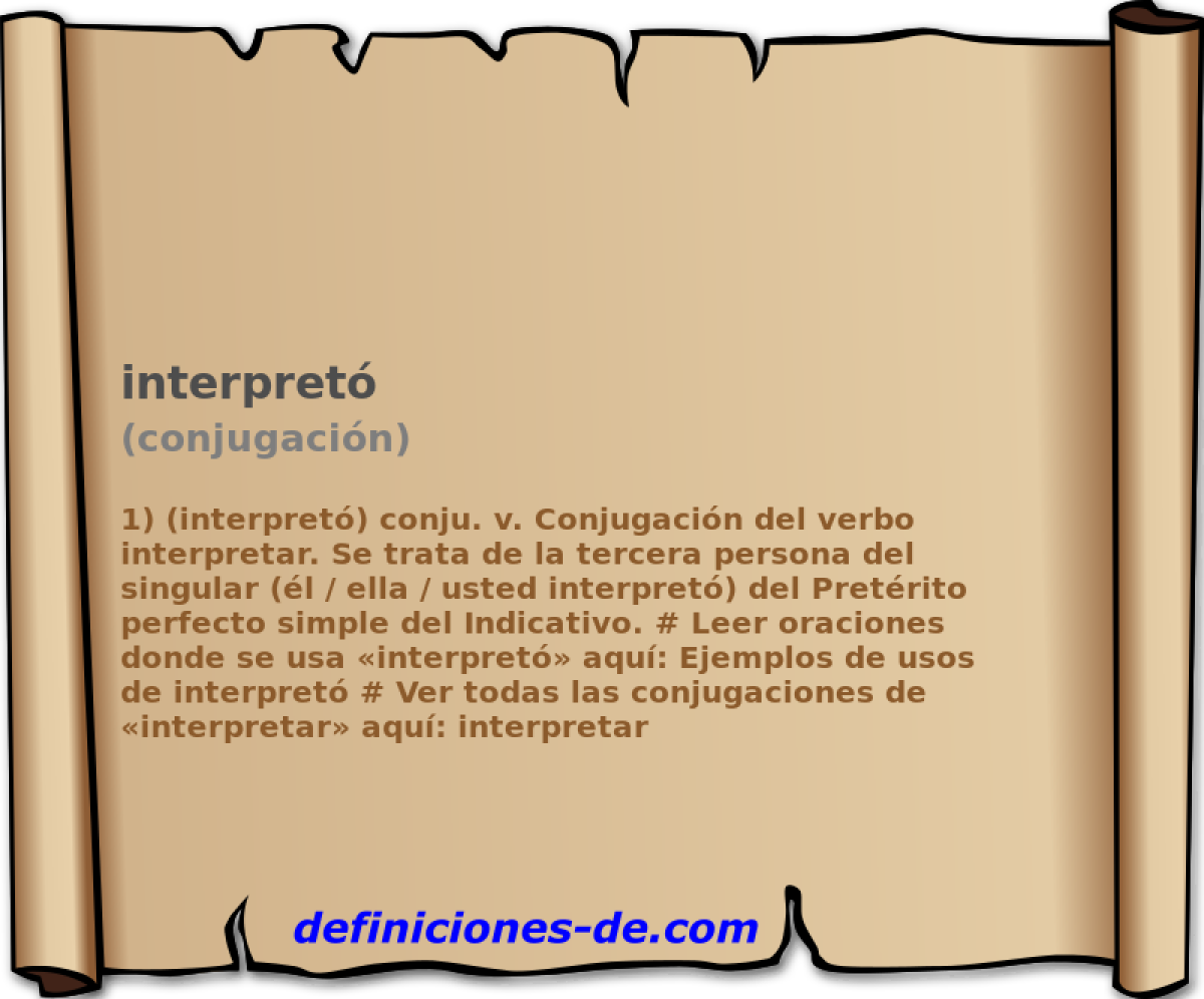 interpret (conjugacin)