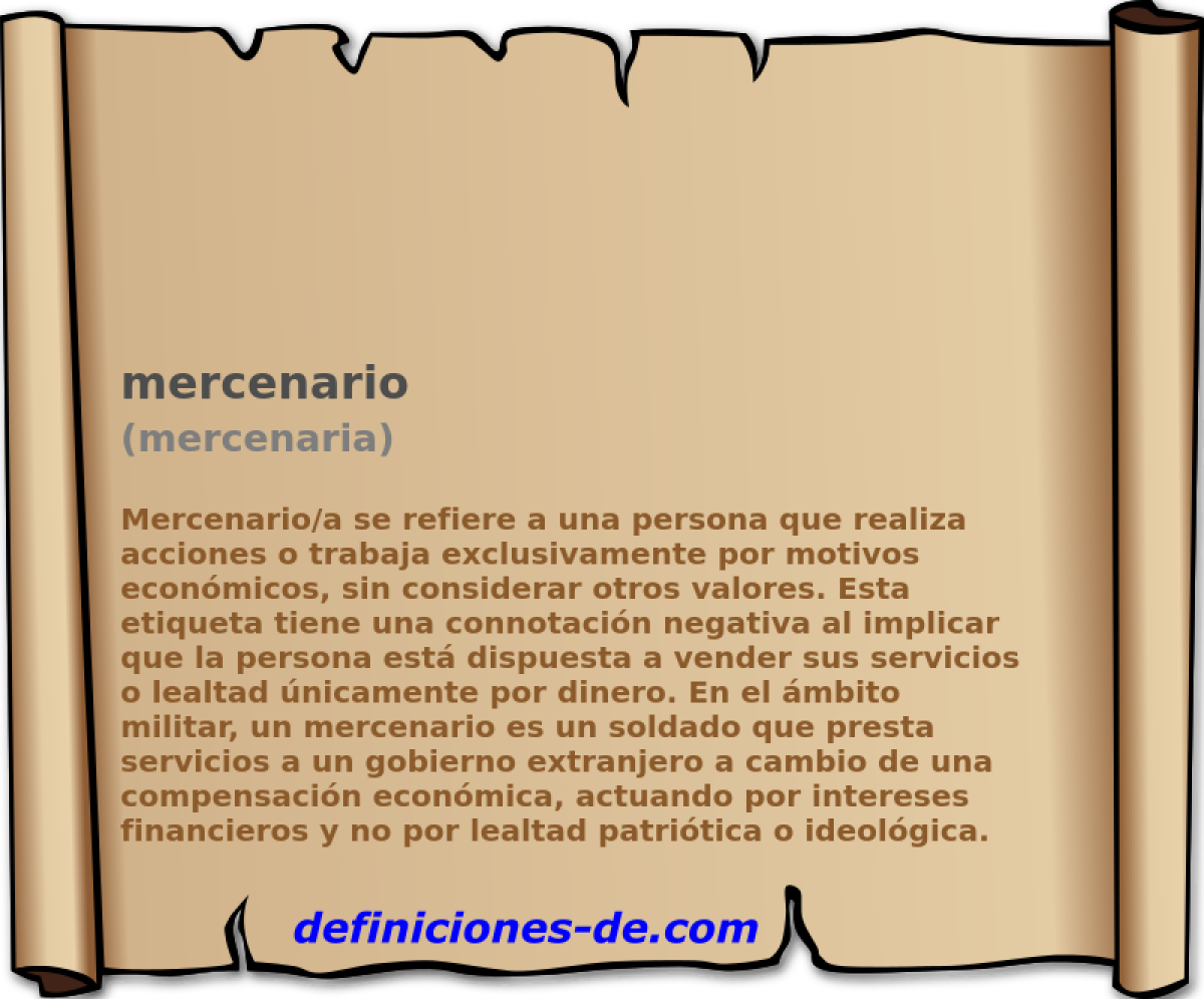 mercenario (mercenaria)