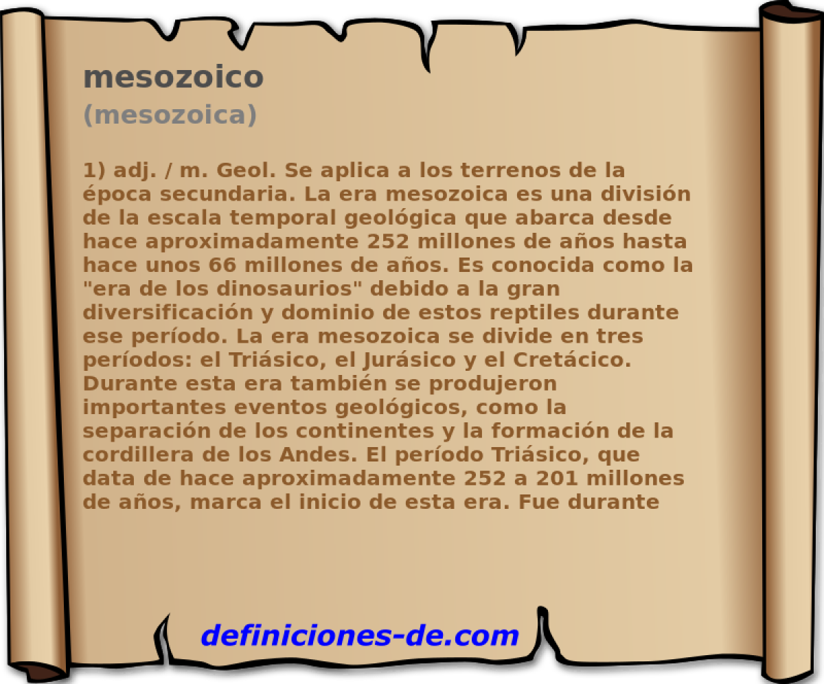 mesozoico (mesozoica)