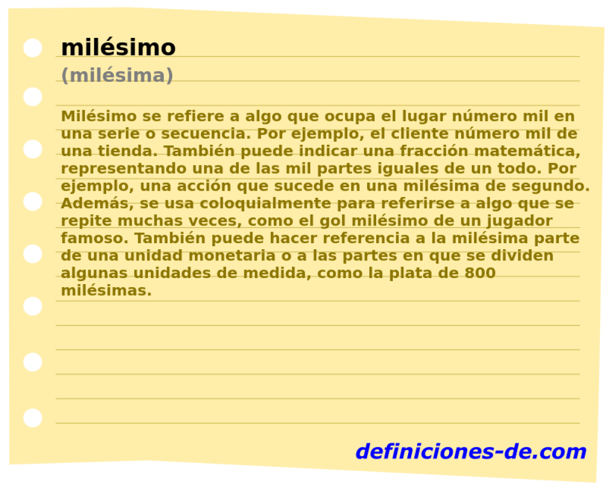 milsimo (milsima)