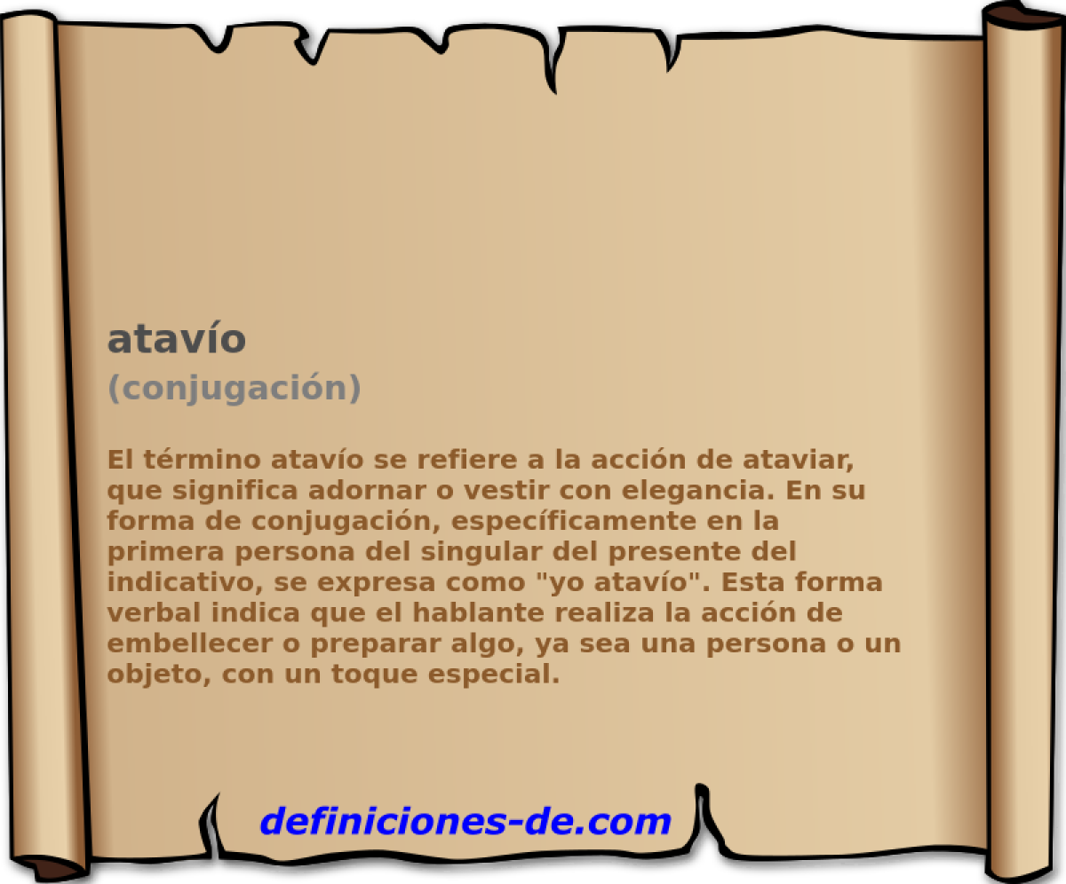 atavío (conjugación)