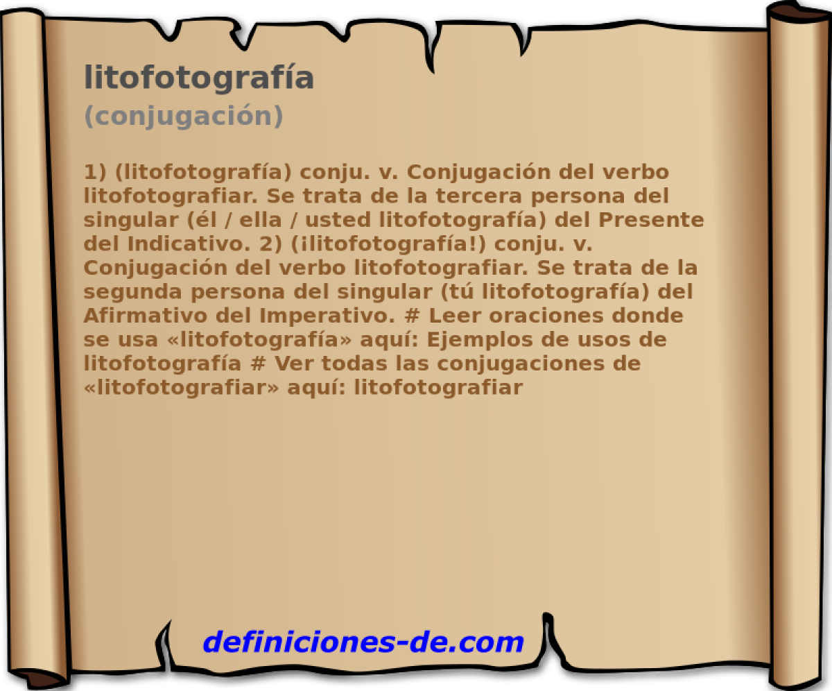 litofotografa (conjugacin)