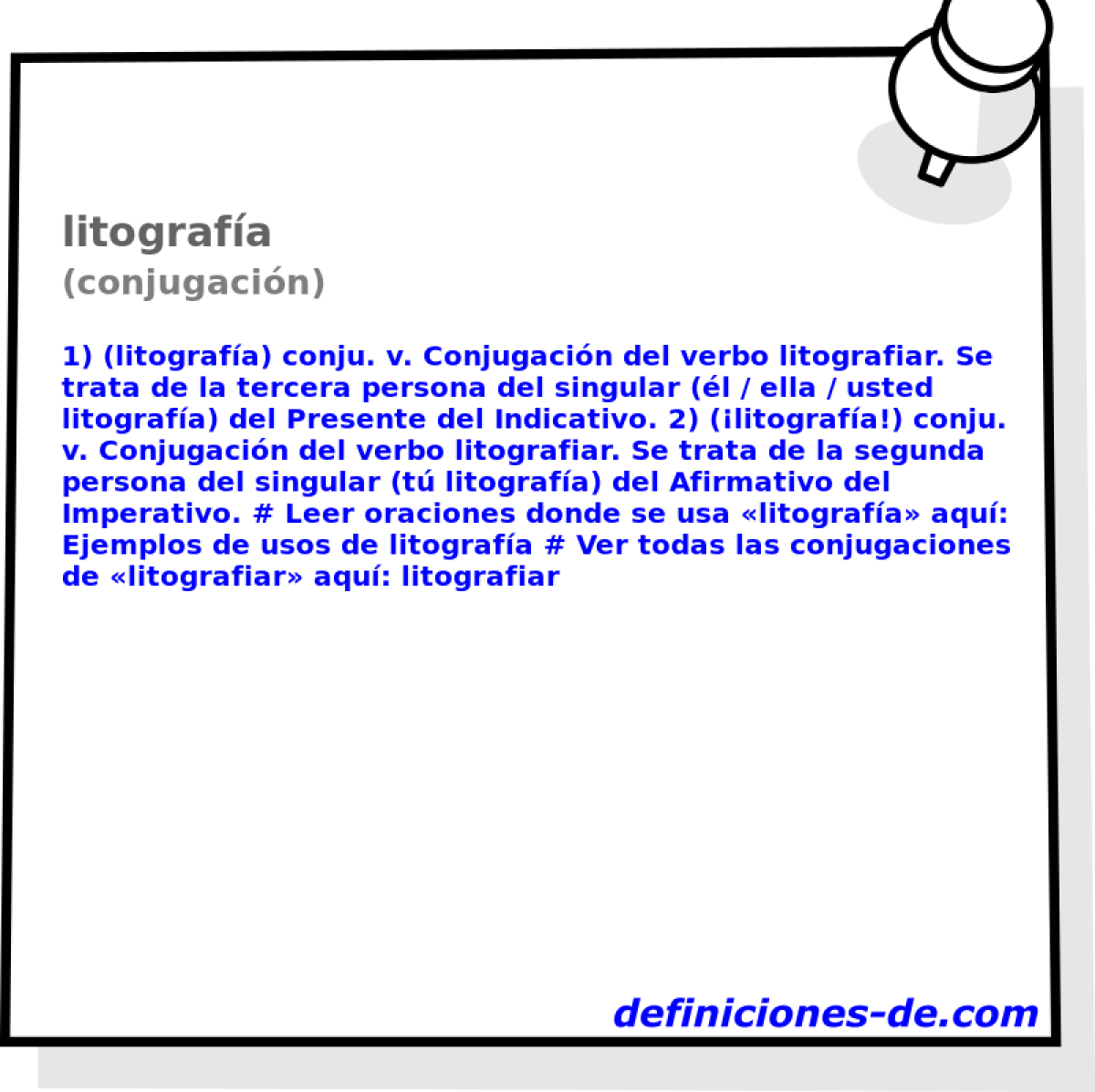 litografa (conjugacin)