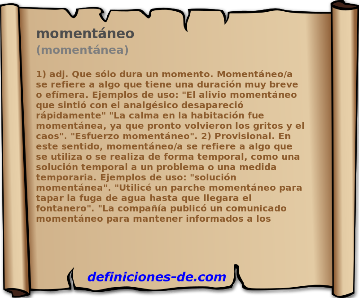 momentneo (momentnea)