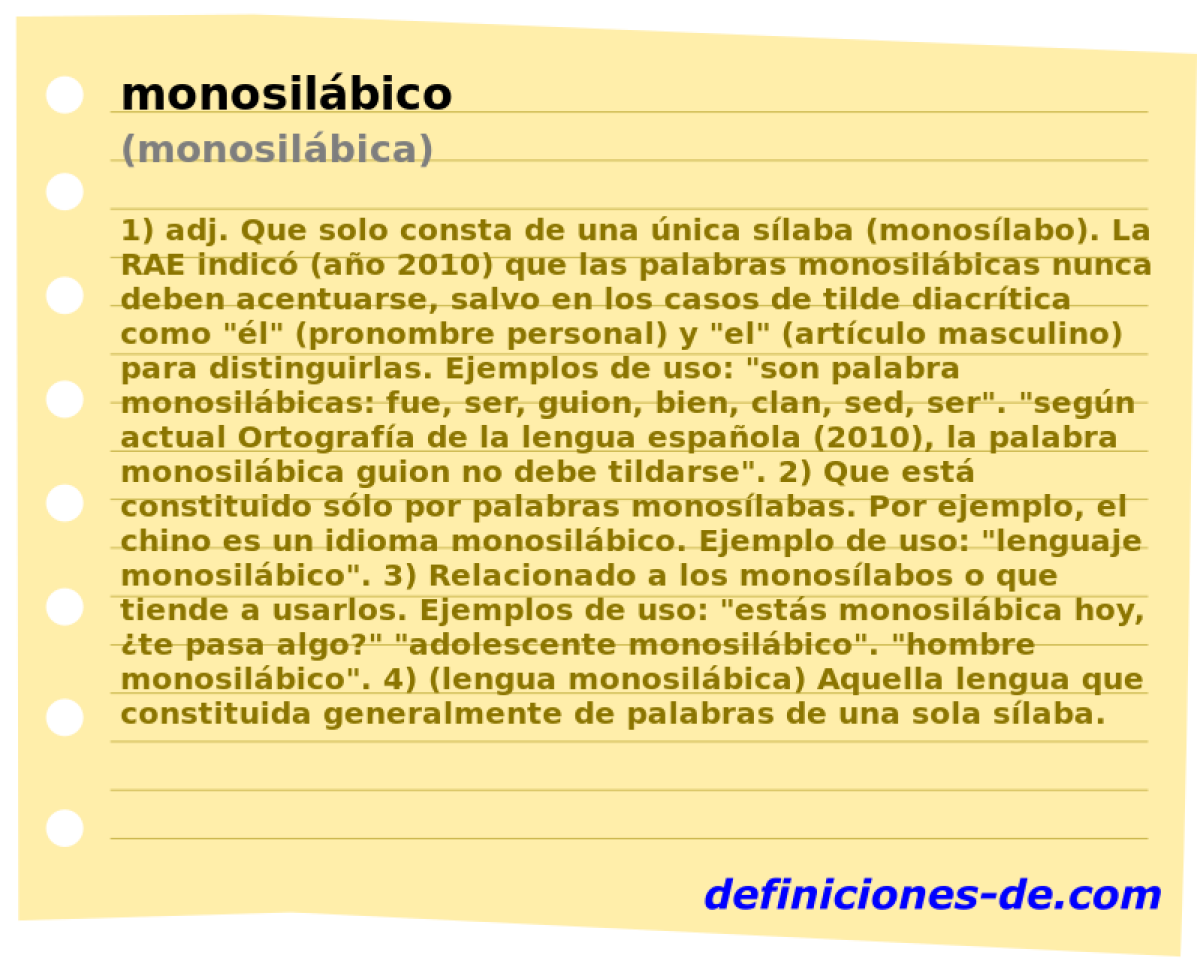 monosilbico (monosilbica)