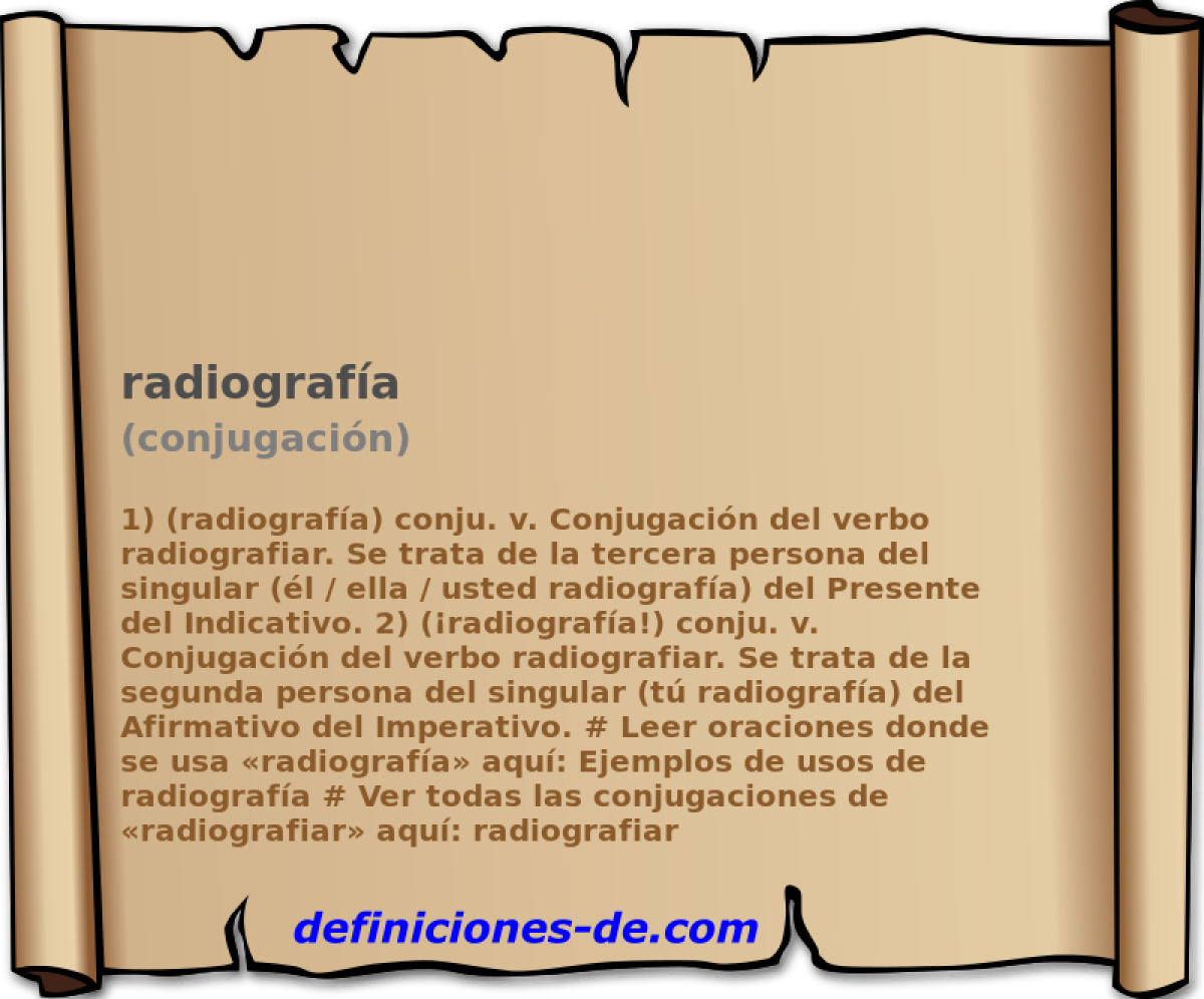 radiografa (conjugacin)