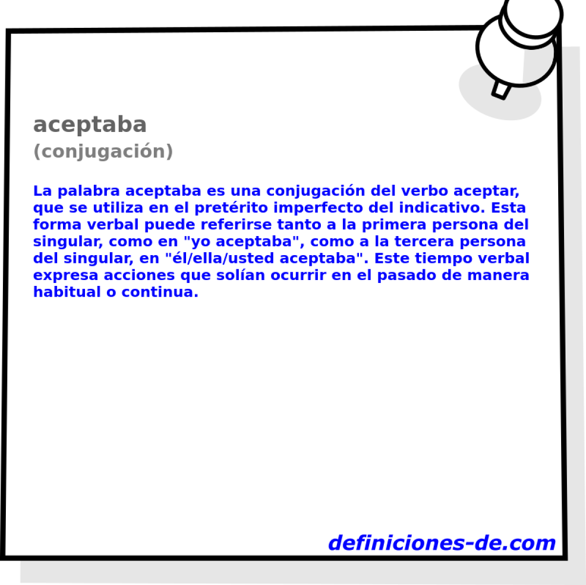 aceptaba (conjugaci�n)