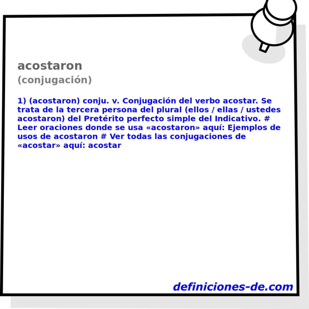 acostaron (conjugacin)