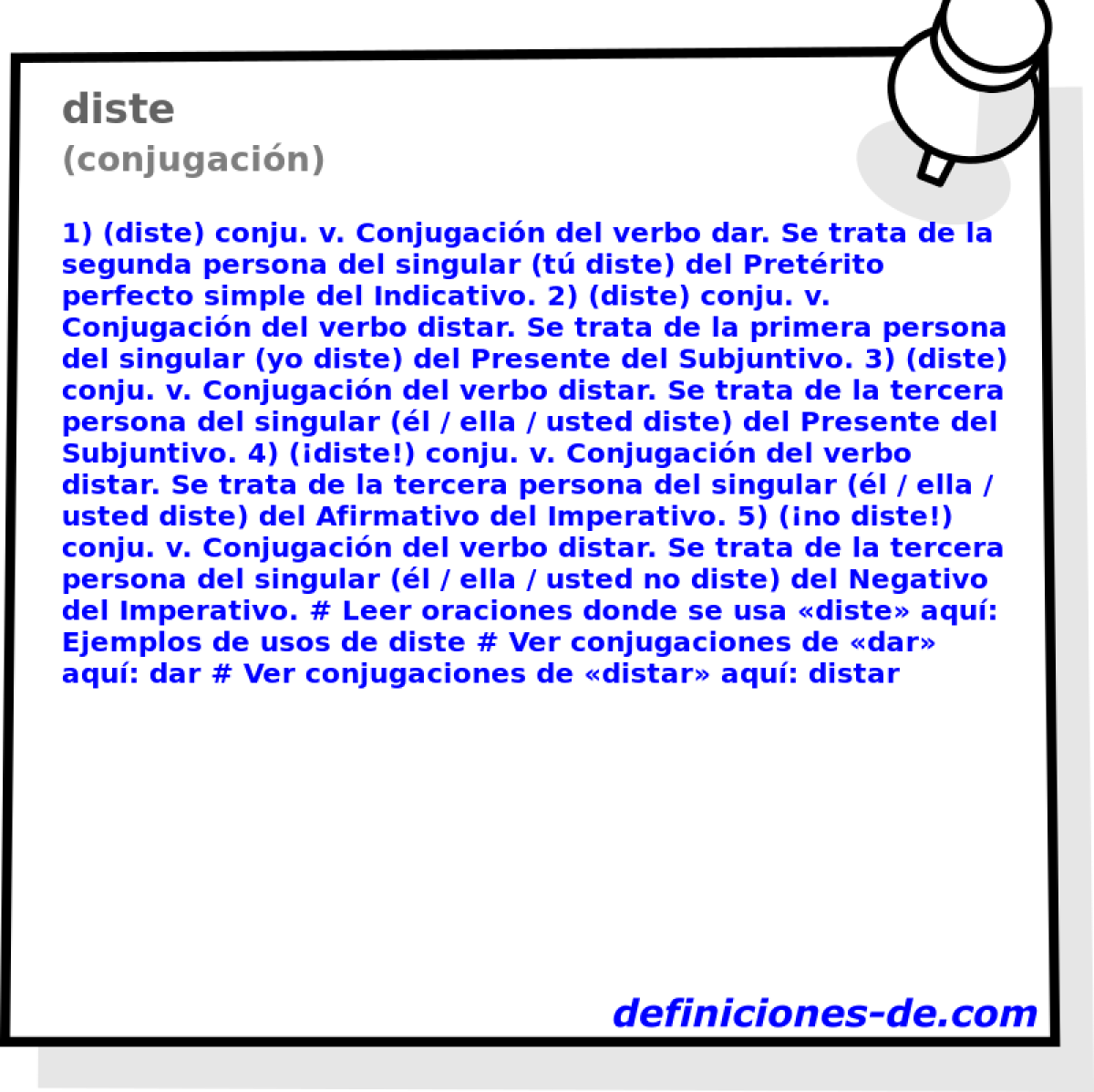 diste (conjugacin)