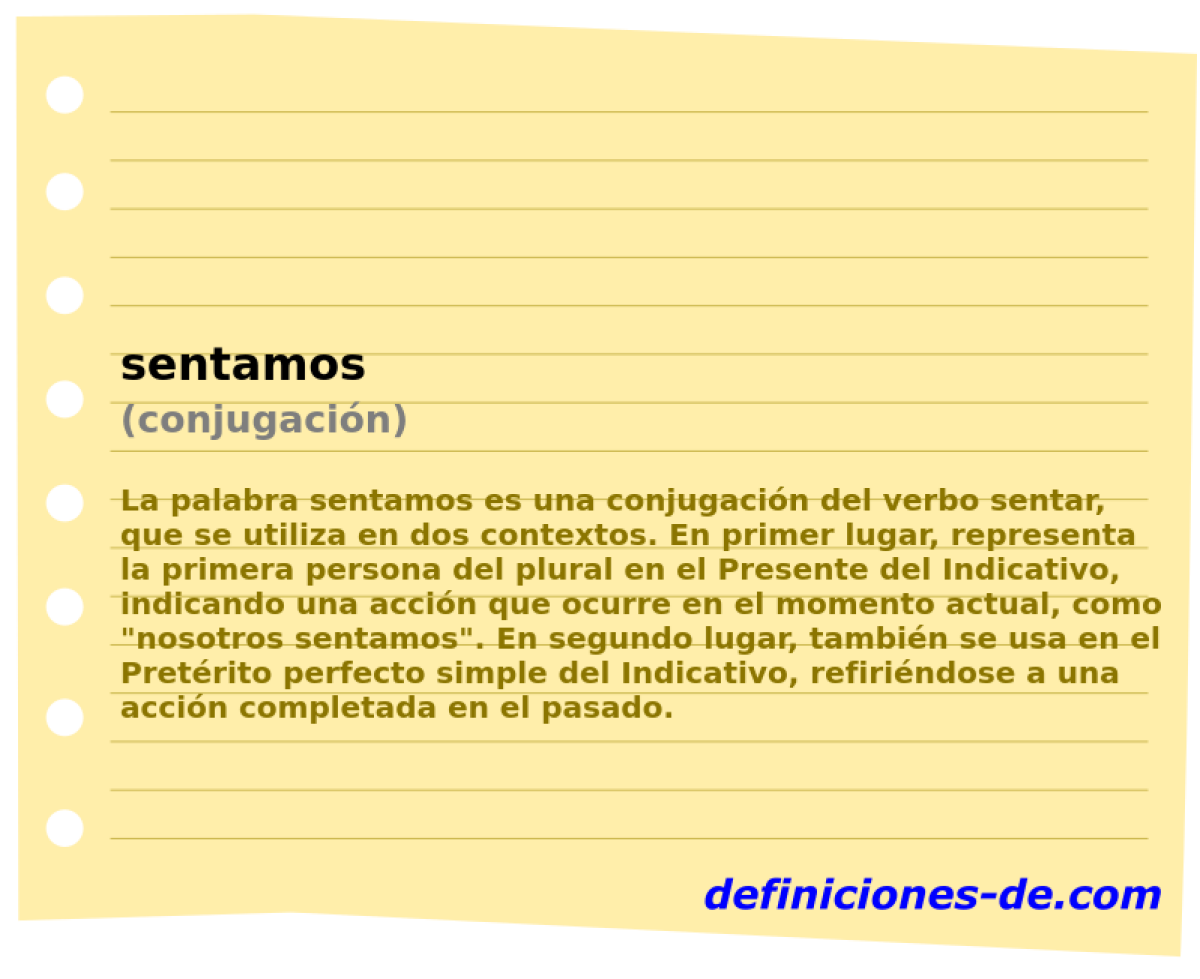 sentamos (conjugacin)