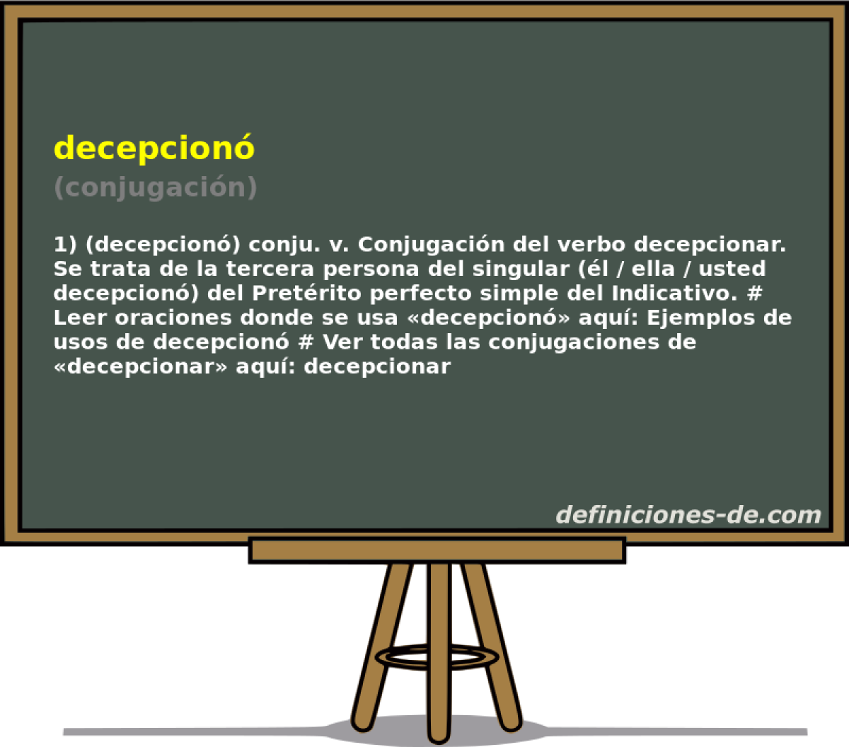decepcion (conjugacin)