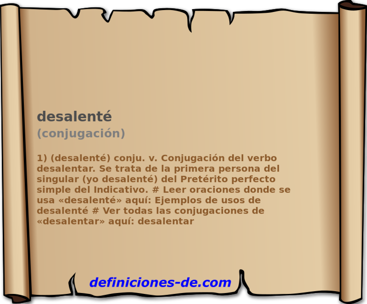 desalent (conjugacin)