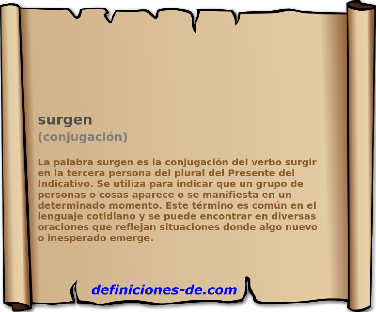 surgen (conjugacin)