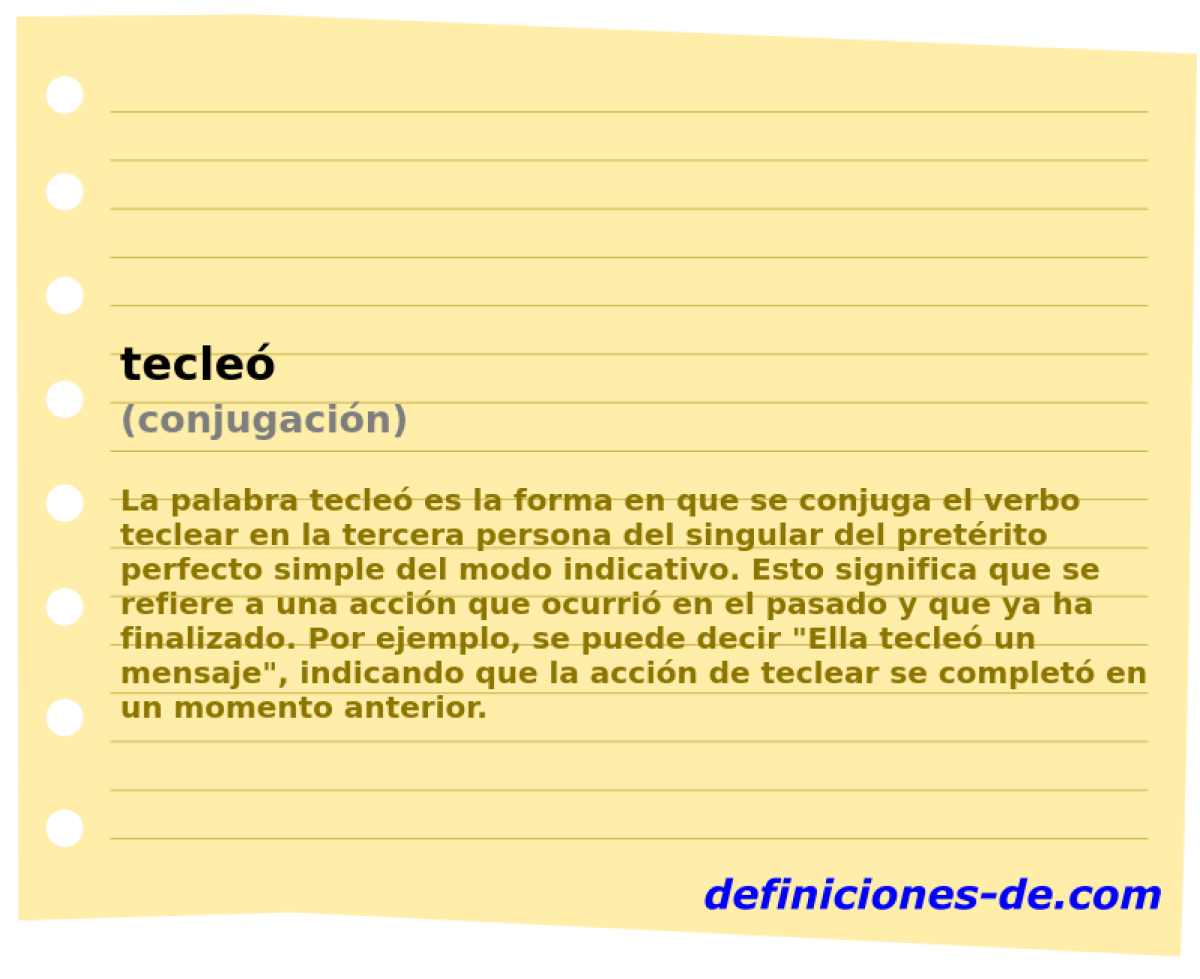 tecle� (conjugaci�n)