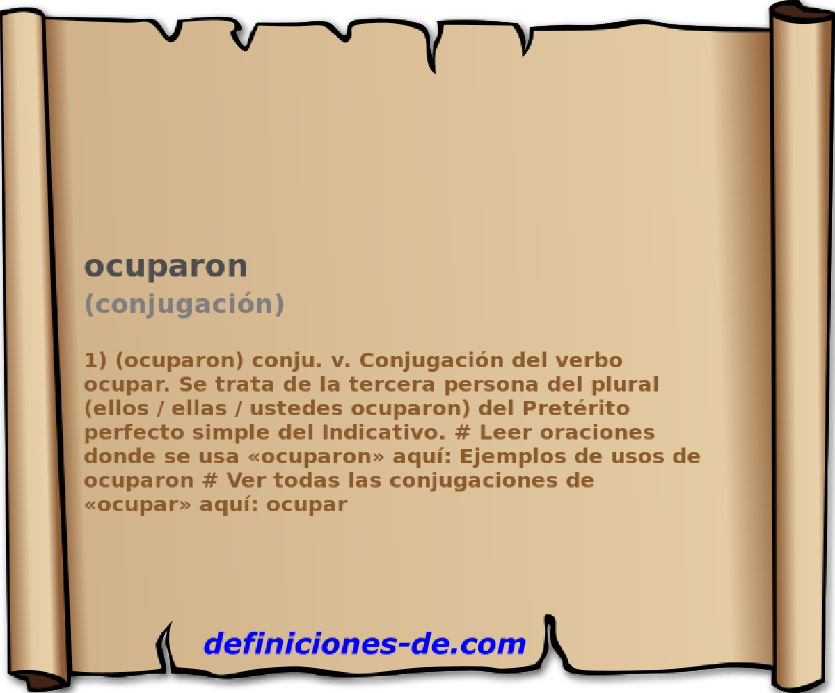 ocuparon (conjugacin)
