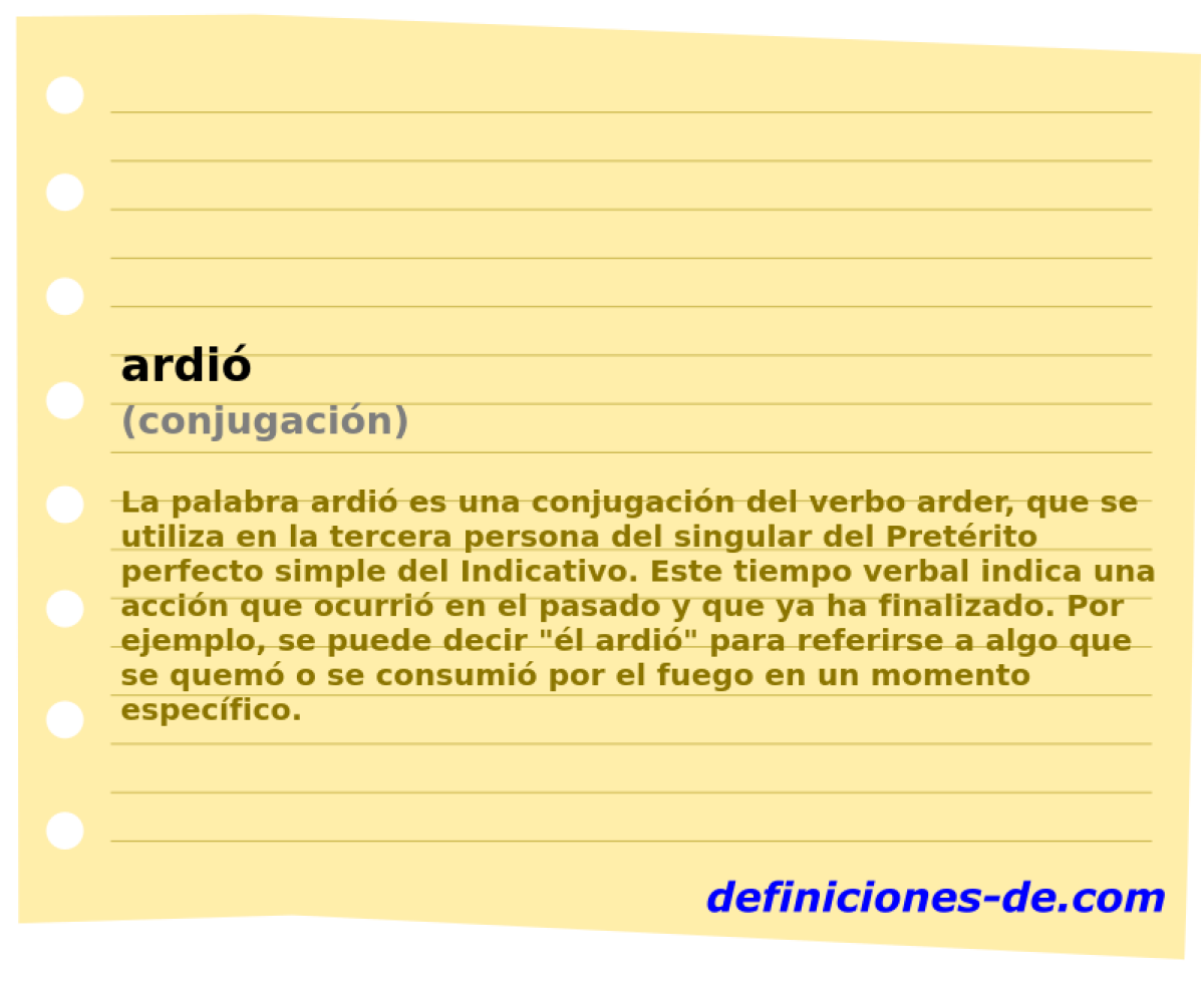 ardió (conjugación)