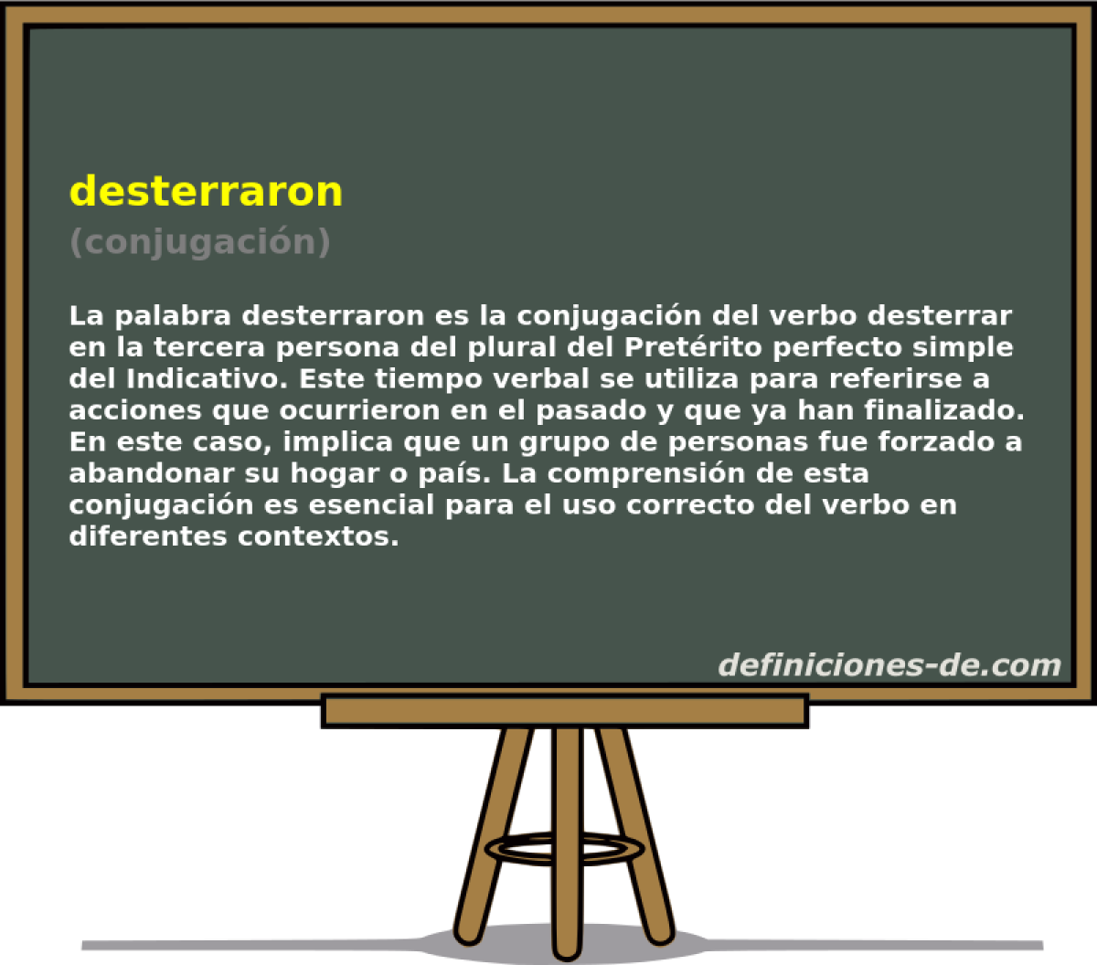 desterraron (conjugacin)