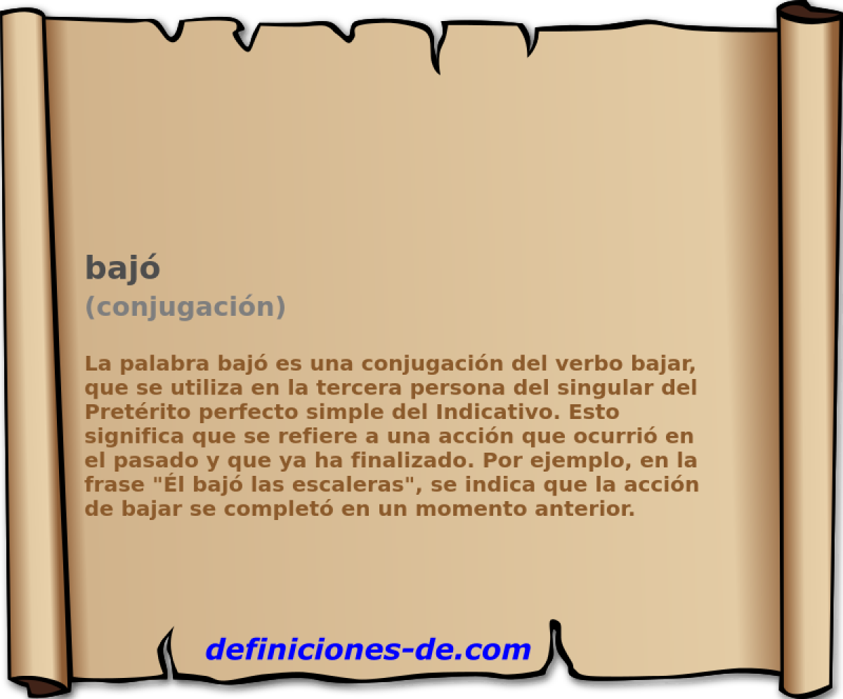 baj� (conjugaci�n)