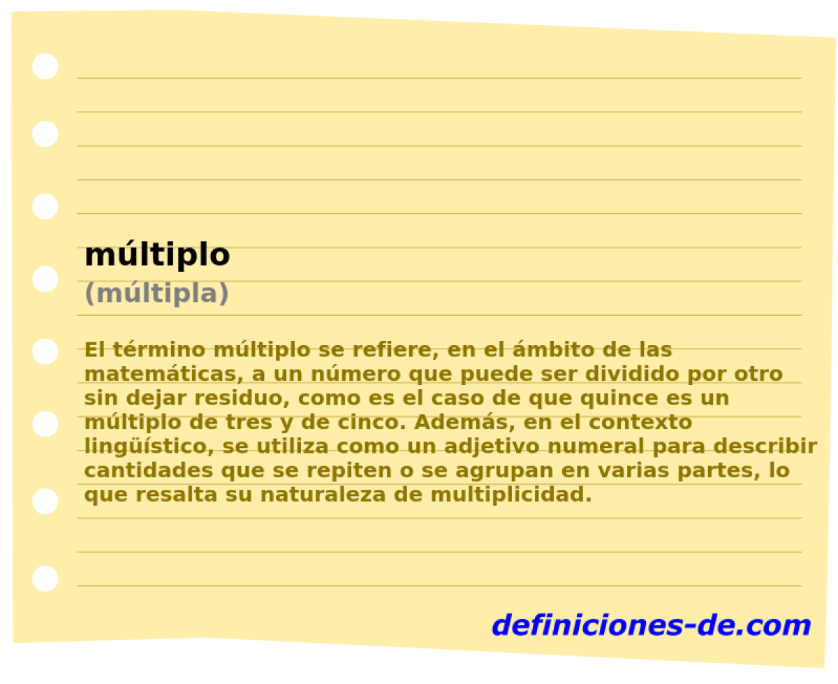 mltiplo (mltipla)