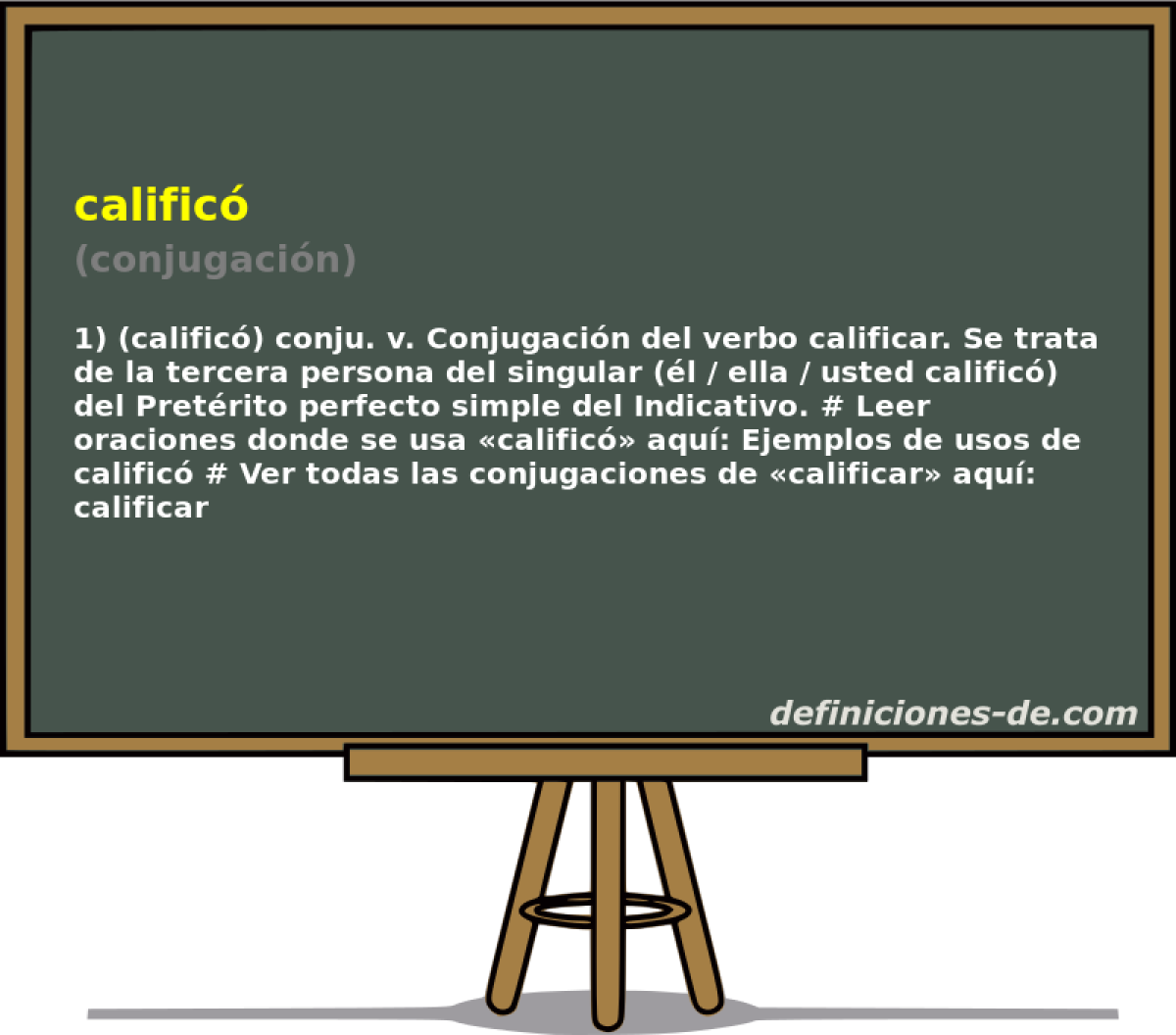 calific (conjugacin)