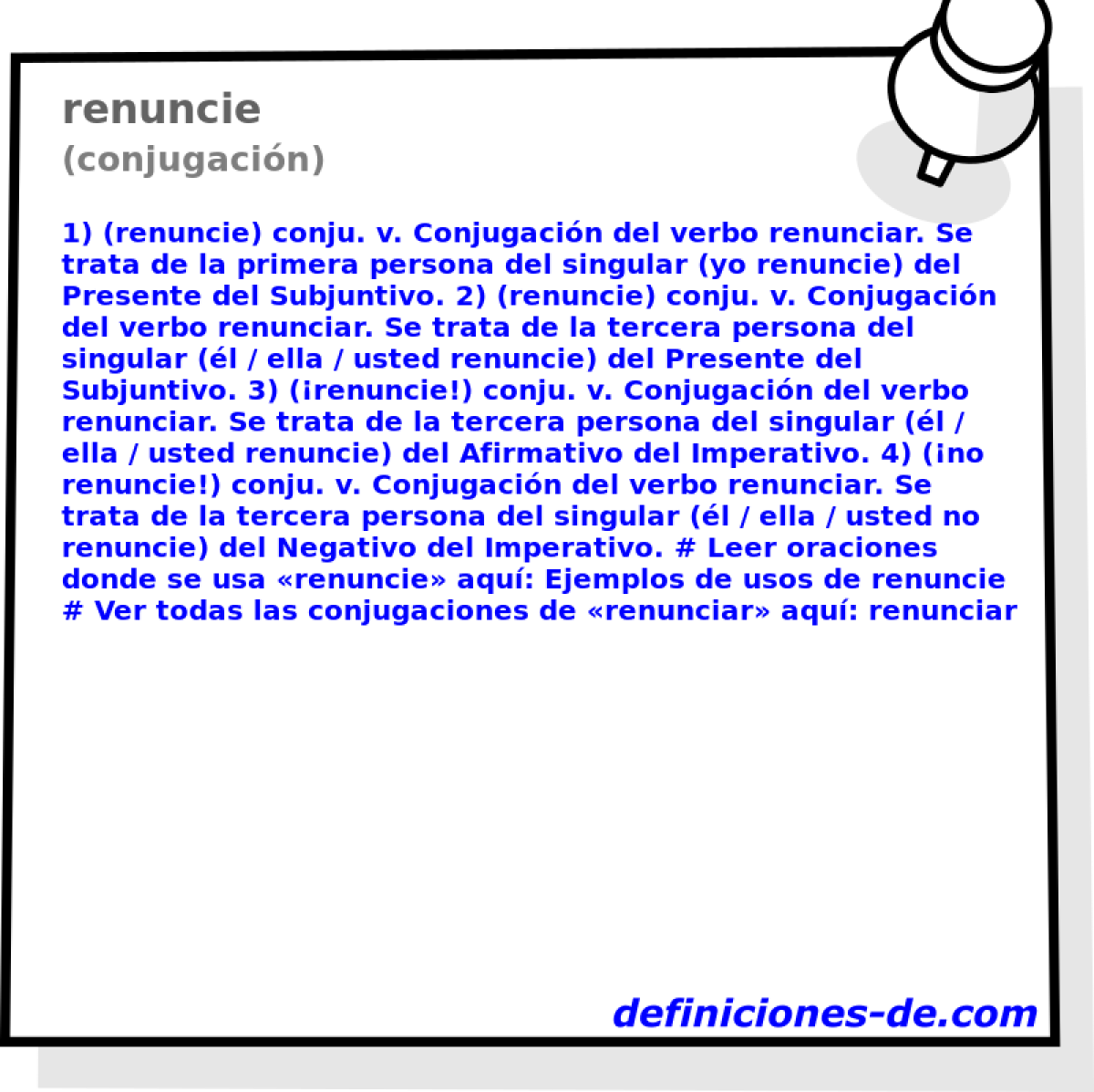 renuncie (conjugacin)