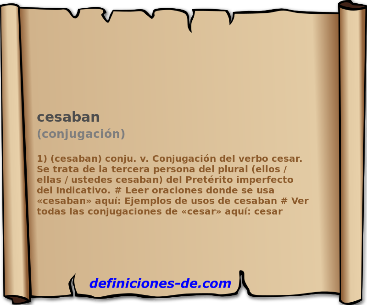 cesaban (conjugacin)