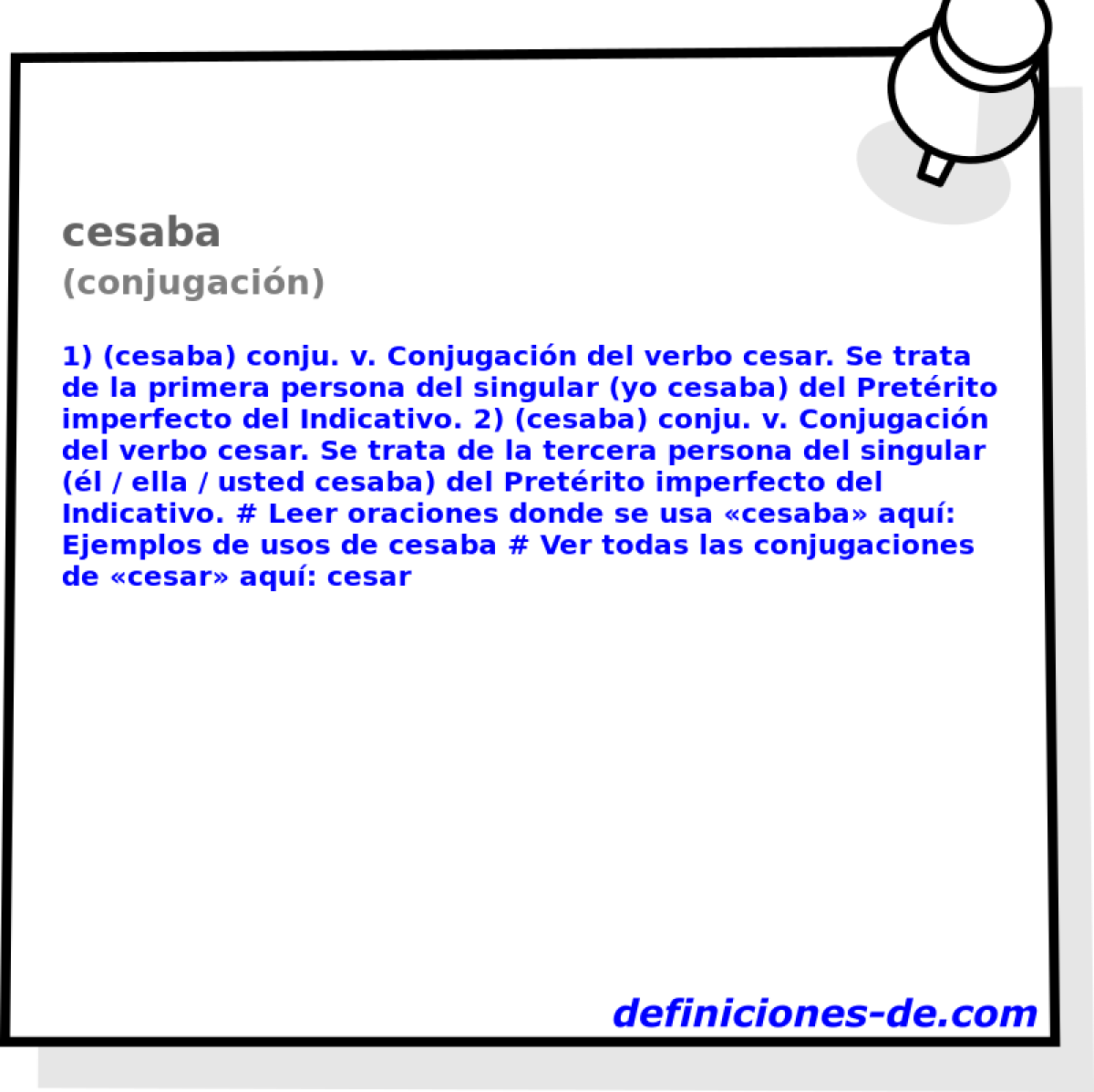 cesaba (conjugacin)