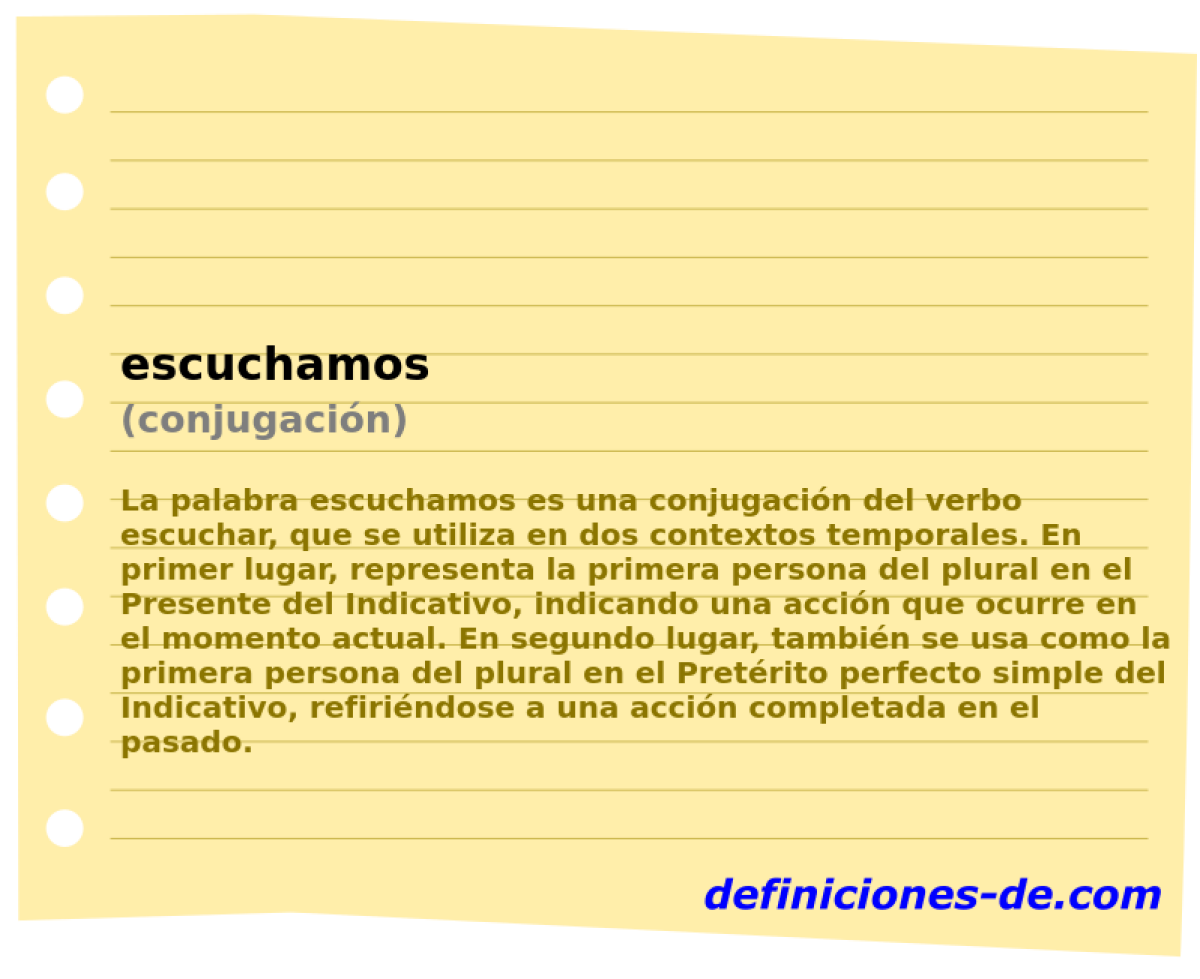 escuchamos (conjugación)