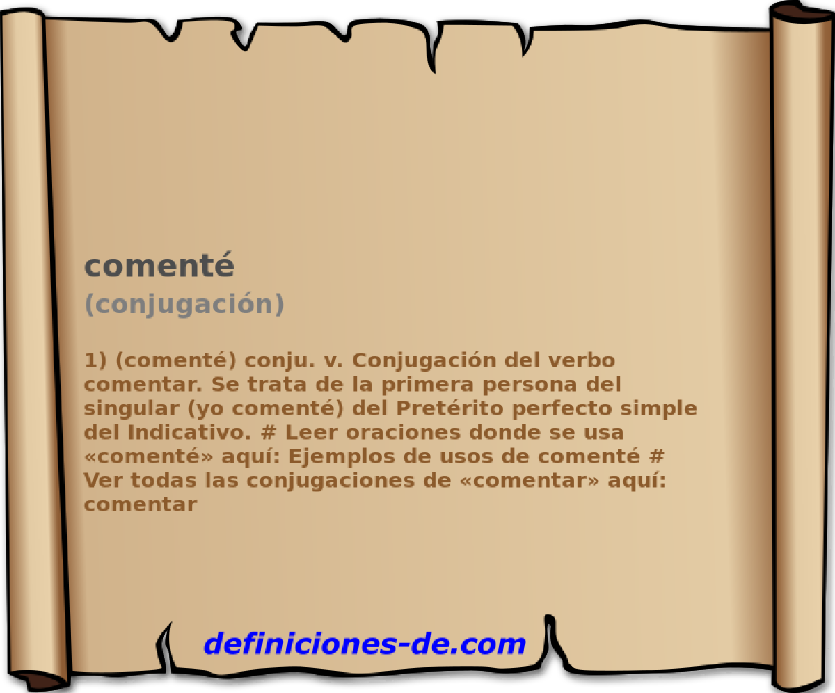coment (conjugacin)