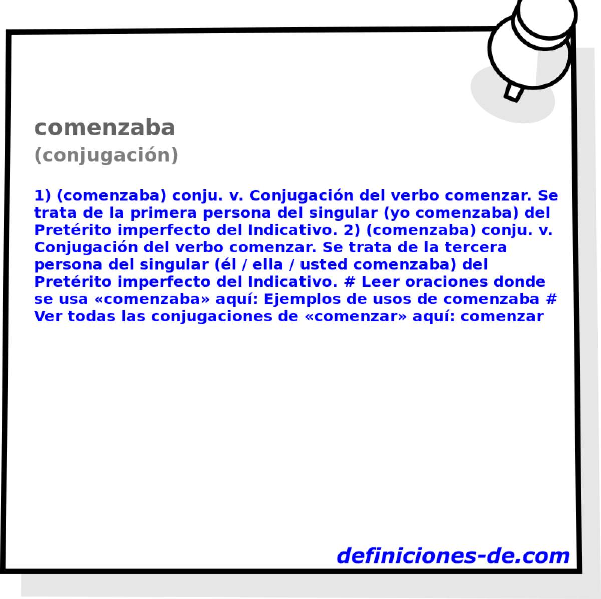 comenzaba (conjugacin)