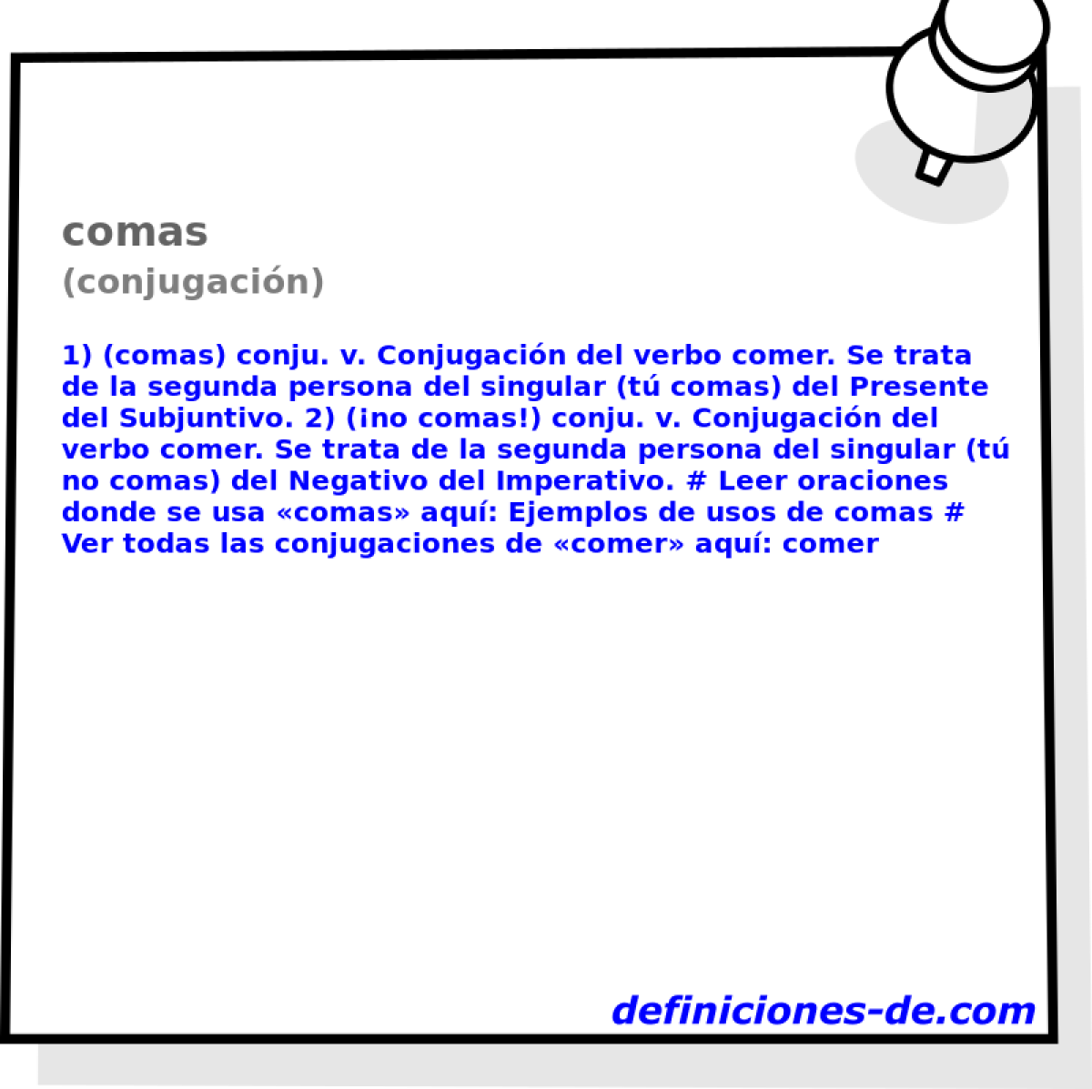 comas (conjugacin)