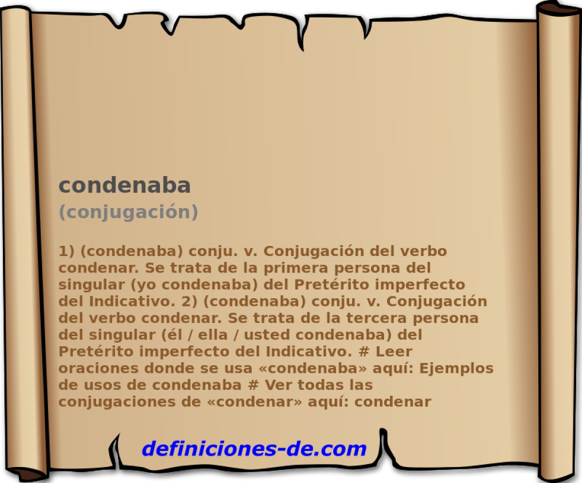 condenaba (conjugacin)