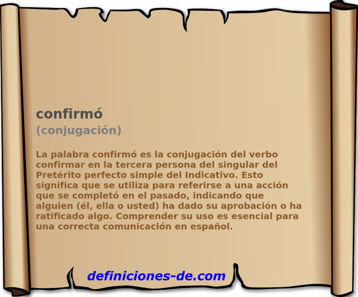 confirm (conjugacin)