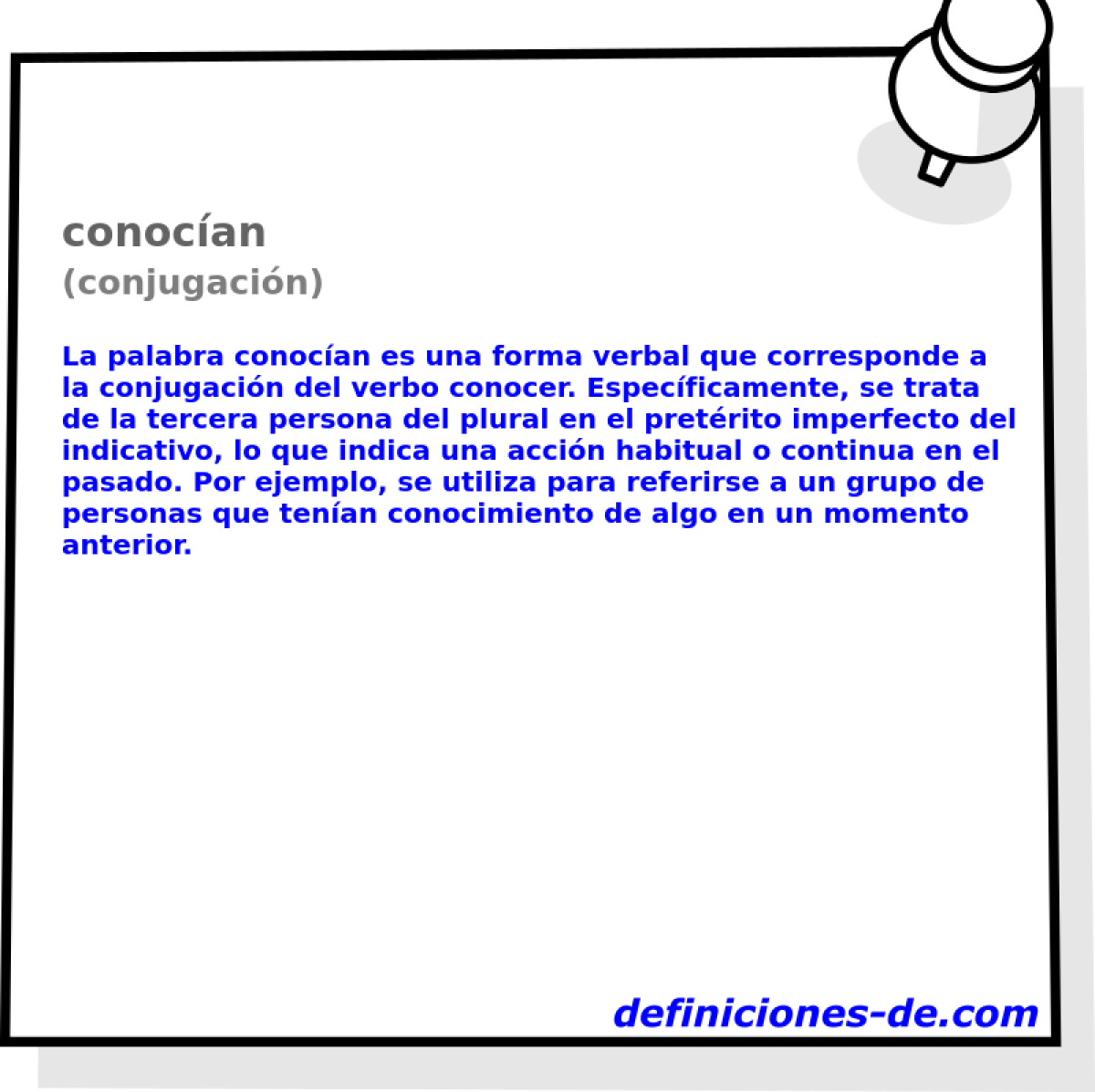 conoc�an (conjugaci�n)